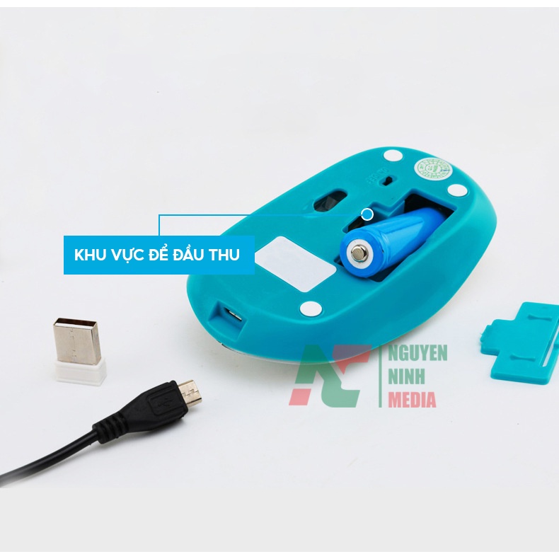 (Pin Sạc) Chuột Không Dây Pin Sạc Bosston Q9 Silent - Hàng Chính Hãng