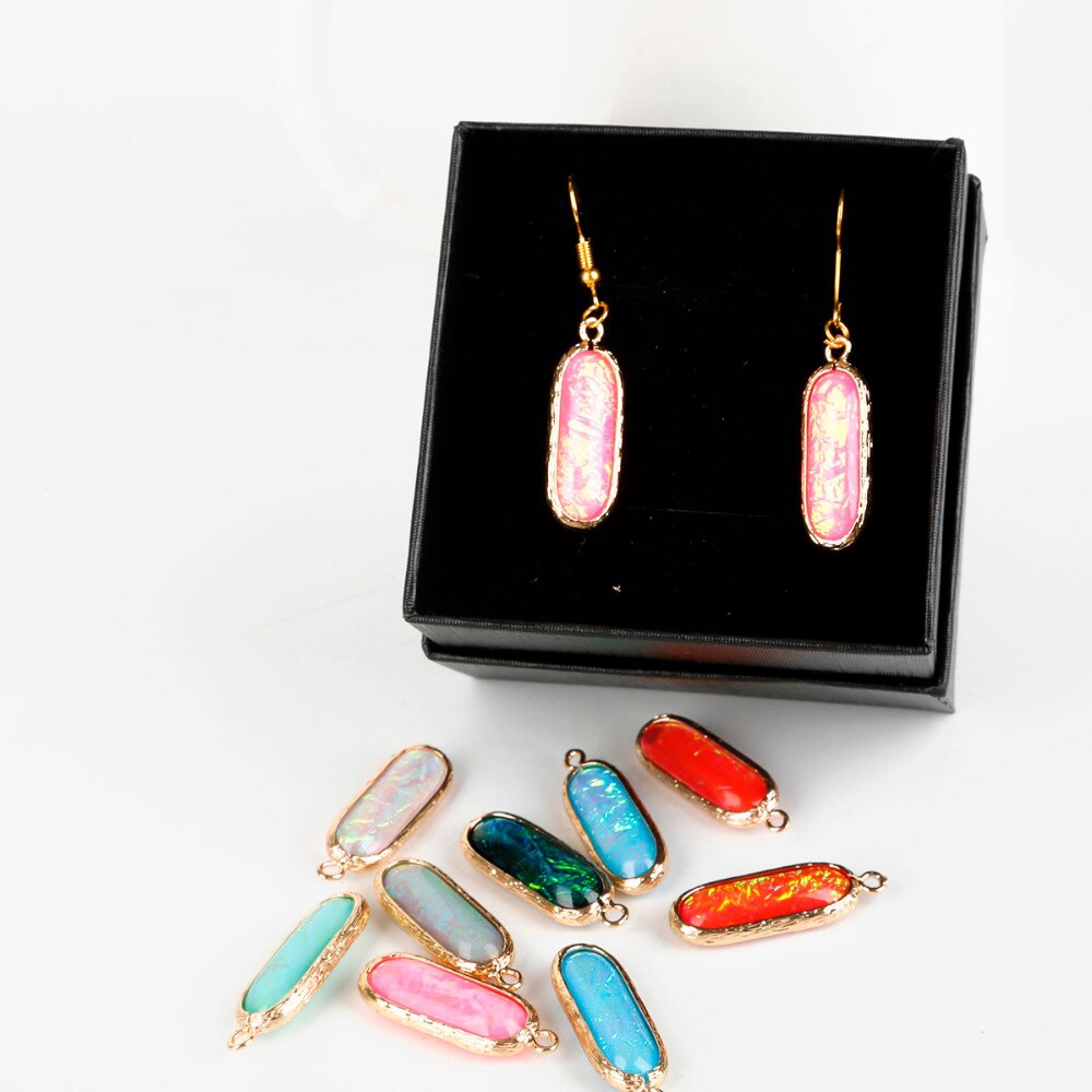 Mặt vòng cổ chất liệu đồng mạ vàng hình oval dành cho làm trang sức