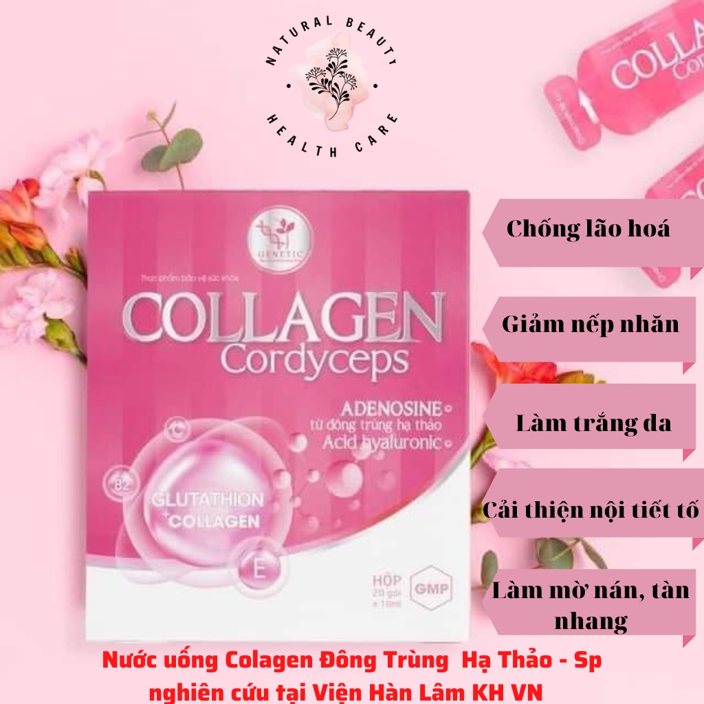 Nước uống Colagen, nước uống trắng da đẹp da, Colagen nước- Colagen Cordyceps  200ml - SP Nghiên cứu