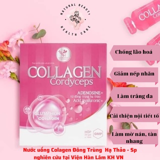 Nước uống Colagen, nước uống trắng da đẹp da, Colagen nước- Colagen Cordyceps 200ml - SP Nghiên cứu viện Hàn Lâm KH VN