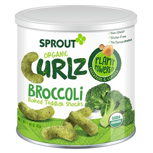 [SALE 50%] Bánh ăn dặm Sprout Curlz Hữu Cơ vị bông cải