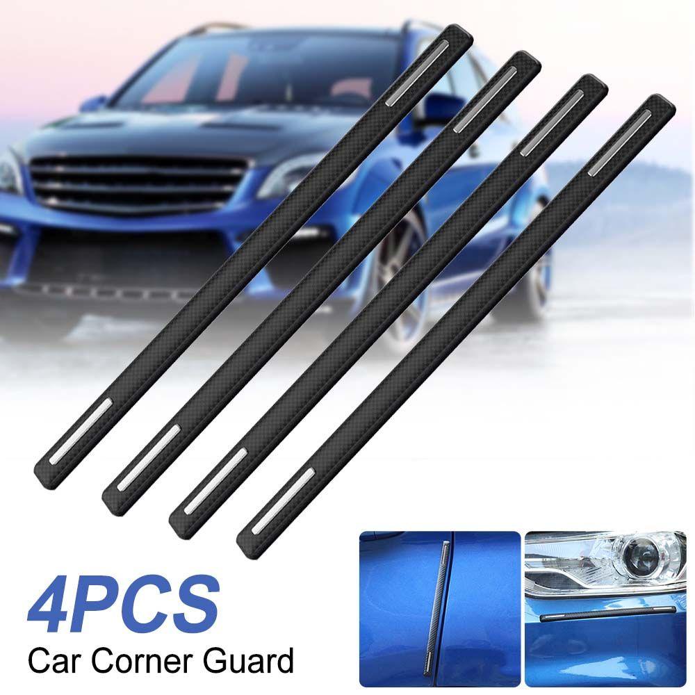 NICKOLAS Set 4 Tấm Chắn Bảo Vệ Góc Xe Ô Tô Bằng PVC Họa Tiết Sợi Carbon
