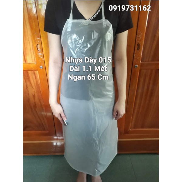 Tạp Dề Nhựa PVC Trắng Trong. Yếm Nhựa Chống Thấm Nước. Tạp Dề Phòng Pha Chế