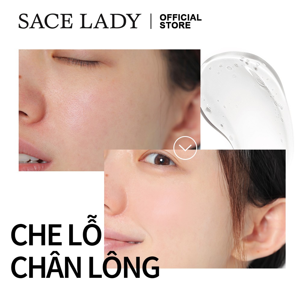 Kem lót trang điểm SACE LADY 6ml che lỗ chân lông kiềm dầu lâu trôi