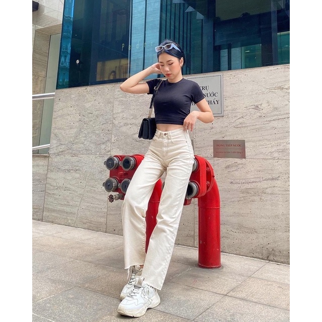 Quần culottes kem chỉ bò siêu đẹp