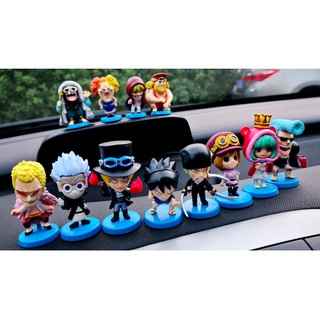 Bộ 12 Tượng Mô Hình Nhân Vật Luffy Sabo Sha..