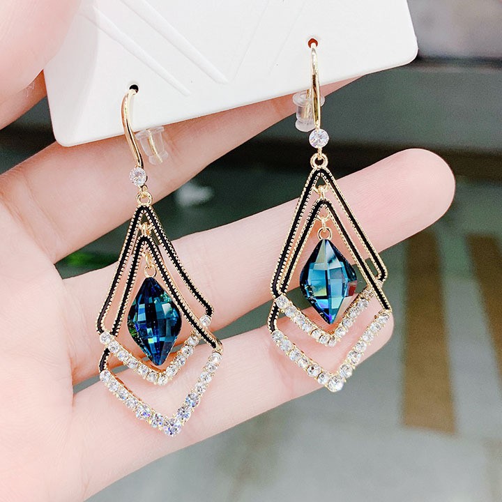 Bông tai nữ, Khuyên tai tua rua dáng dài phong cách Hàn Quốc cho nữ -B12