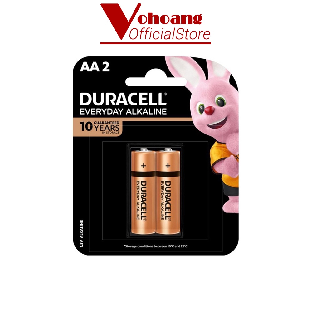 Pin AA Duracell Alkaline dung lượng cao chống chảy - Vỉ 2 viên