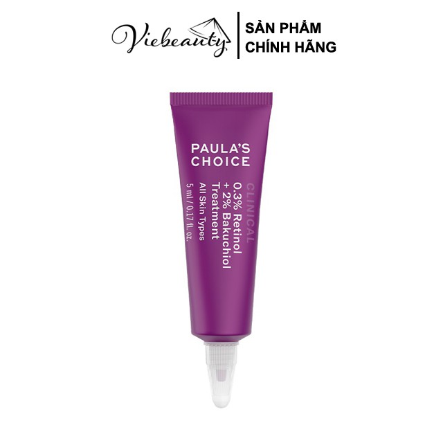 Tinh Chất Chống Lão Hóa từ Retinol và Bakuchiol Paula's Choice Clinical 0.3% Retinol + 2% Bakuchiol 5 - 30ml - Viebeauty