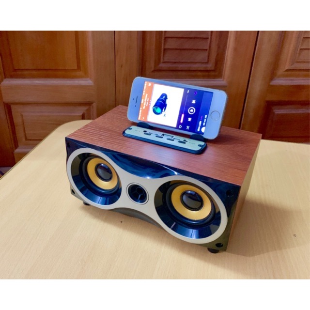 Loa Bluetooth bằng gỗ XM-6 hifi siêu bass (FM,SD card,USB,Audio)