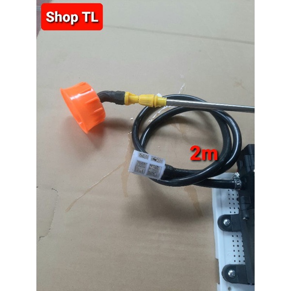 Bộ máy phun tưới cây mini12V  - cần inox tút dài 1.2m