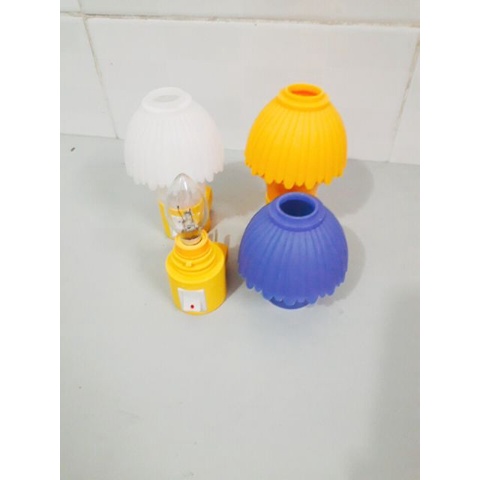 Đèn ngủ cây dù, đui đèn công tắc E12, bóng cana  led