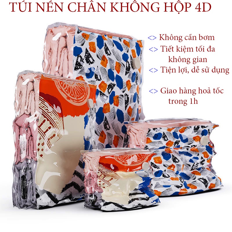 Túi Hút Chân Không Đựng Quần Áo, Chăn Màn,...Dùng Tay Nén Dạng Hộp - British Museum