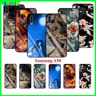 Ốp lưng Samsung A50 Mặt kính 3D sang trọng, Hình ảnh sắc nét không nhòe, không mờ phai, Acovit