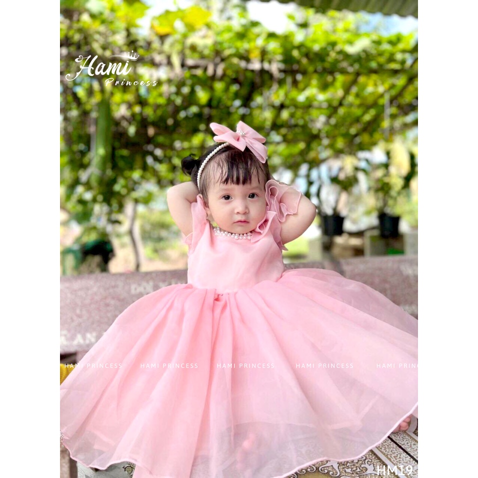 Váy Công Chúa Voan Hàn Nơ Vai Thiên Thần HAMI PRINCESS ❤️ Tặng Kèm Phụ Kiện