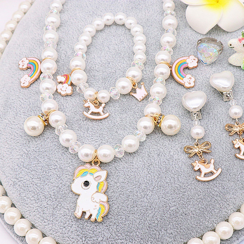 Bộ Trang Sức 6 Món Họa Tiết Công Chúa Băng Giá Cho Bé Gái