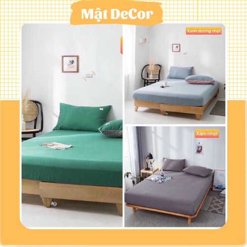 (Mật Decor) Set Ga Gối Cotton TC nhập khẩu, đủ size, đủ màu.