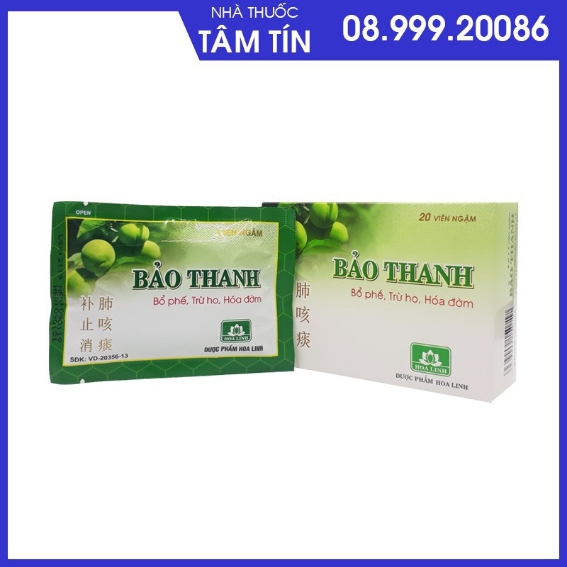 VIÊN NGẬM BẢO THANH( hộp 20 viên)