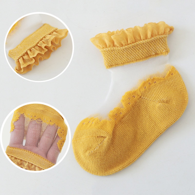 Vớ ren lưới thoáng khí xinh xắn dễ thương cho bé gái 1-3 tuổi