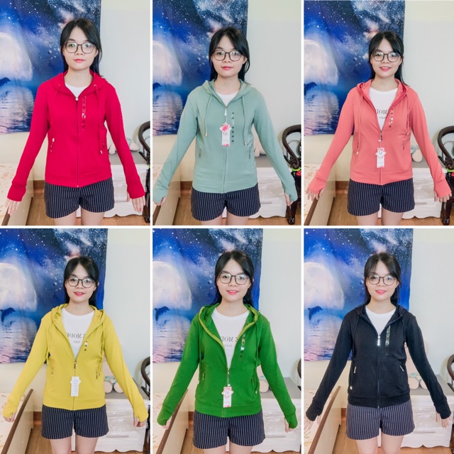 ÁO KHOÁC/ÁO CHỐNG NẮNG THUN COTTON CÓ 4 TÚI, TAY XỎ NGÓN SIZE TỪ 40-75KG