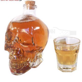 BÌNH THỦY TINH ĐẦU LÂU NÚT GỖ 100ML