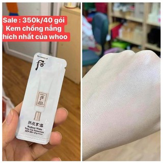 Kem Chống Nắng Whoo Đông Y Nâng Tone Dưỡng Trắng Sâu Gói 1ml