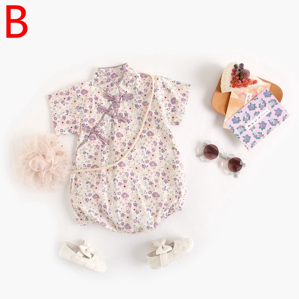 Sanlutoz Summer Flower Baby Girls Bodysuits Cotton Princess