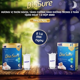 Sữa Dia Sure Dinh dưỡng dành cho người tiểu đường hộp 450gr/ 850gr (date 2025)