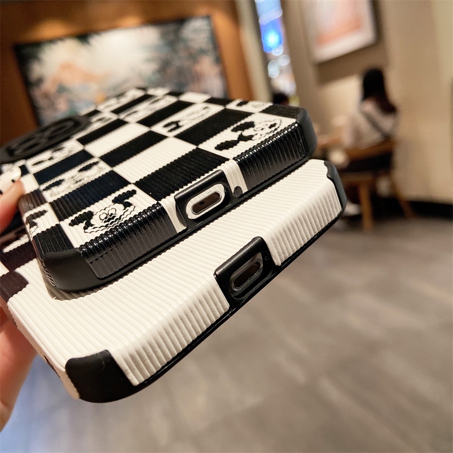 Ốp điện thoại dẻo họa tiết hoạt hình sọc caro cho IPHONE 13 12 11 PRO MAX X XR XS MAX 8 7 6 6S PLUS SE 2020
 | BigBuy360 - bigbuy360.vn
