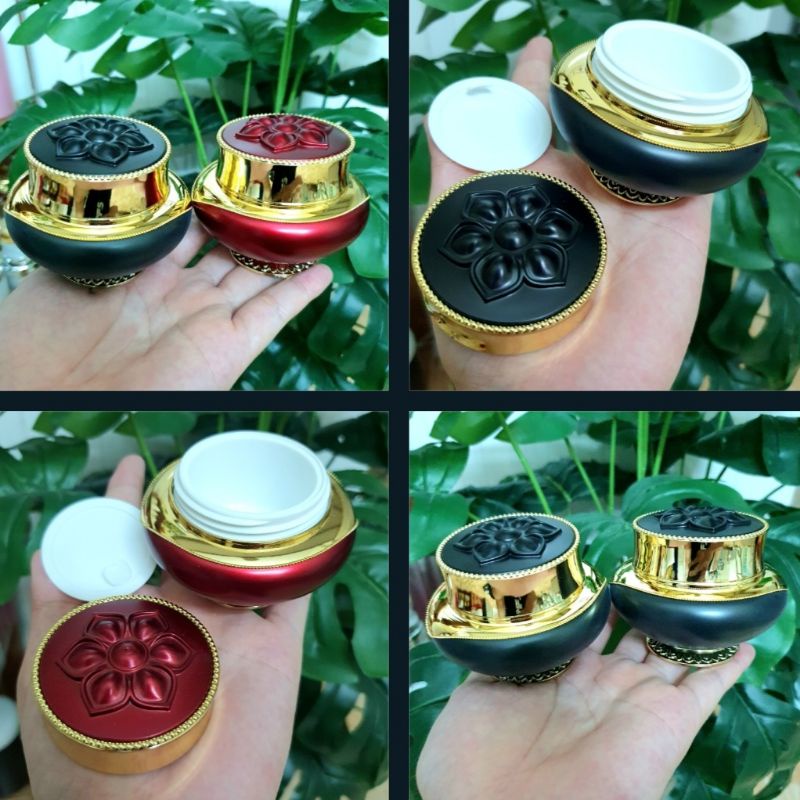 Hủ đựng kem cao cấp 30g xi vàng  - Có 3 màu Đỏ Mận, Đen