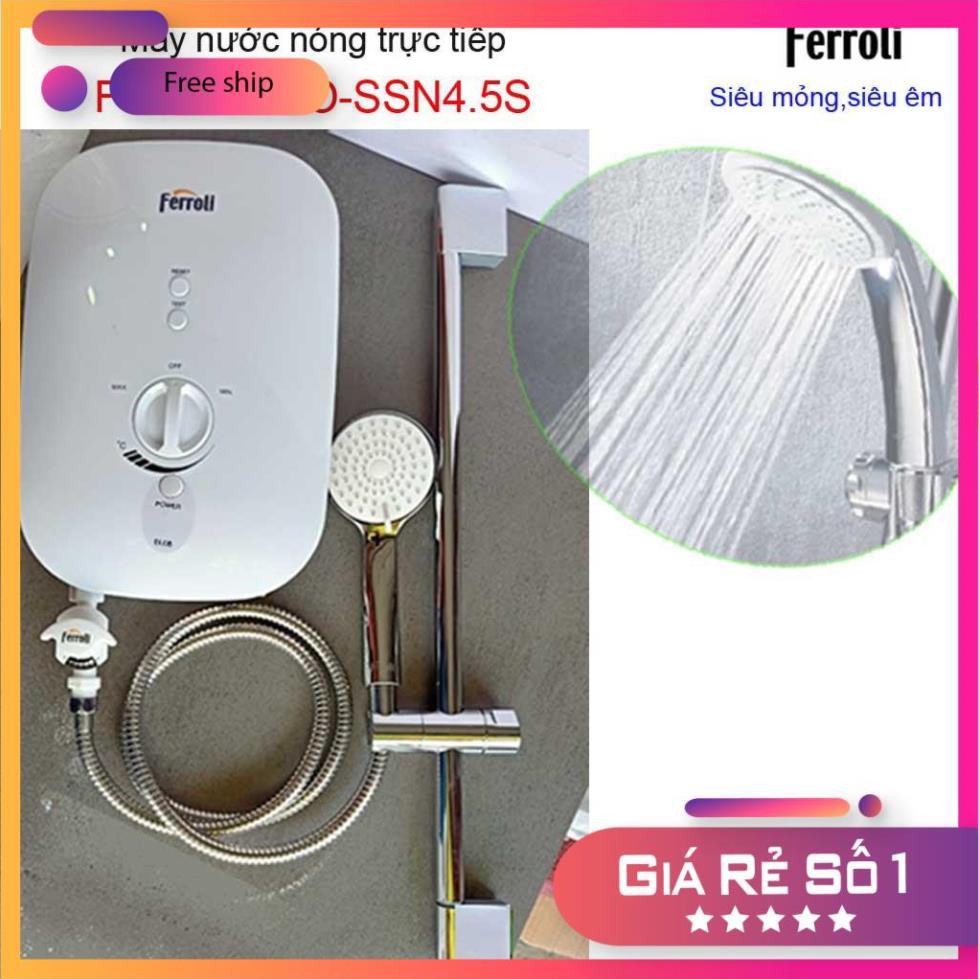 Máy nước nóng trực tiếp Ferroli, Best sales Bình nước nóng trực tiếp Ferroli Divo SSN 4.5S không bơm