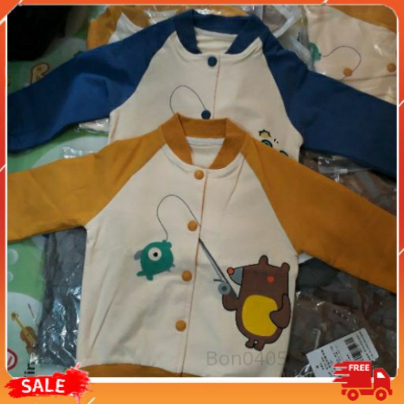 Áo Khoác Cho Bé Trai Bé Gái, Áo Khoác Bomber Nỉ Cute Cho Bé