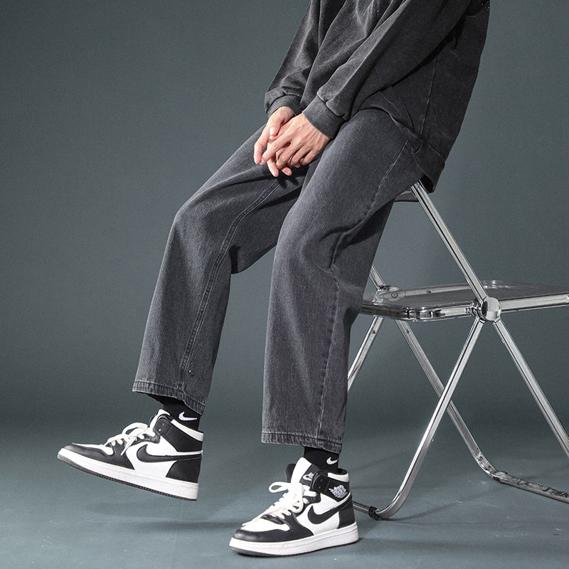 Quần jean baggy cao cấp - quần kaki nam dáng ông suông đơn giản thiết kế hiện đại hàng nhập Quảng Châu