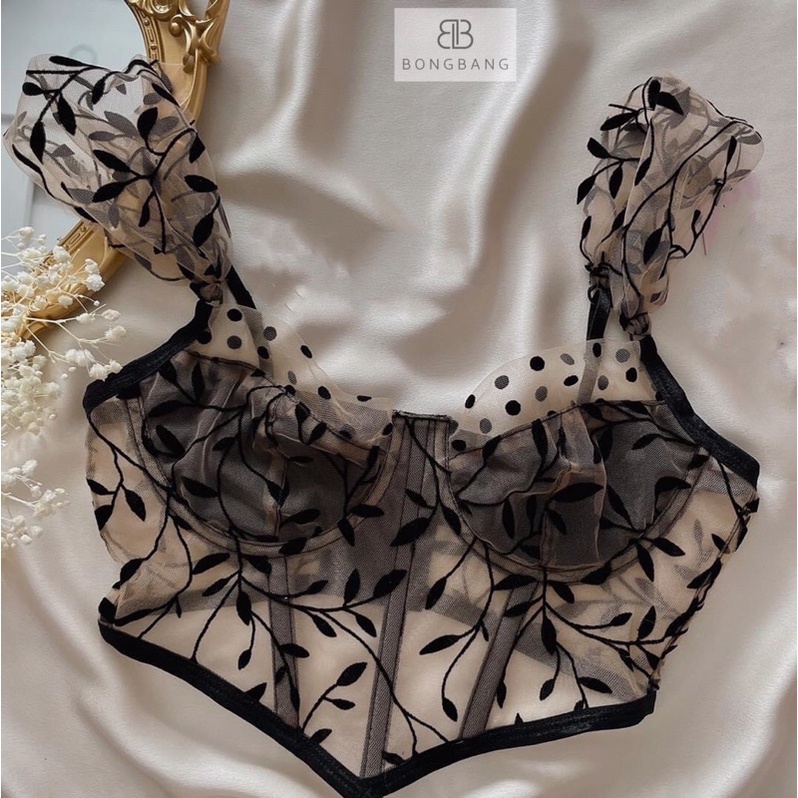 Áo ren bi hoa lụa 👗