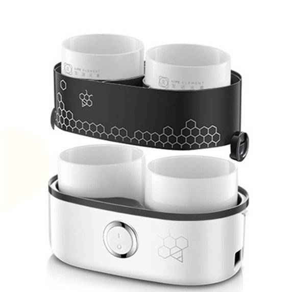 Hộp cơm điện 4 bát gốm sứ 2 tầng, Nồi cơm mini cho dân văn phòng, hộp cơm hâm nóng Life Element | BigBuy360 - bigbuy360.vn