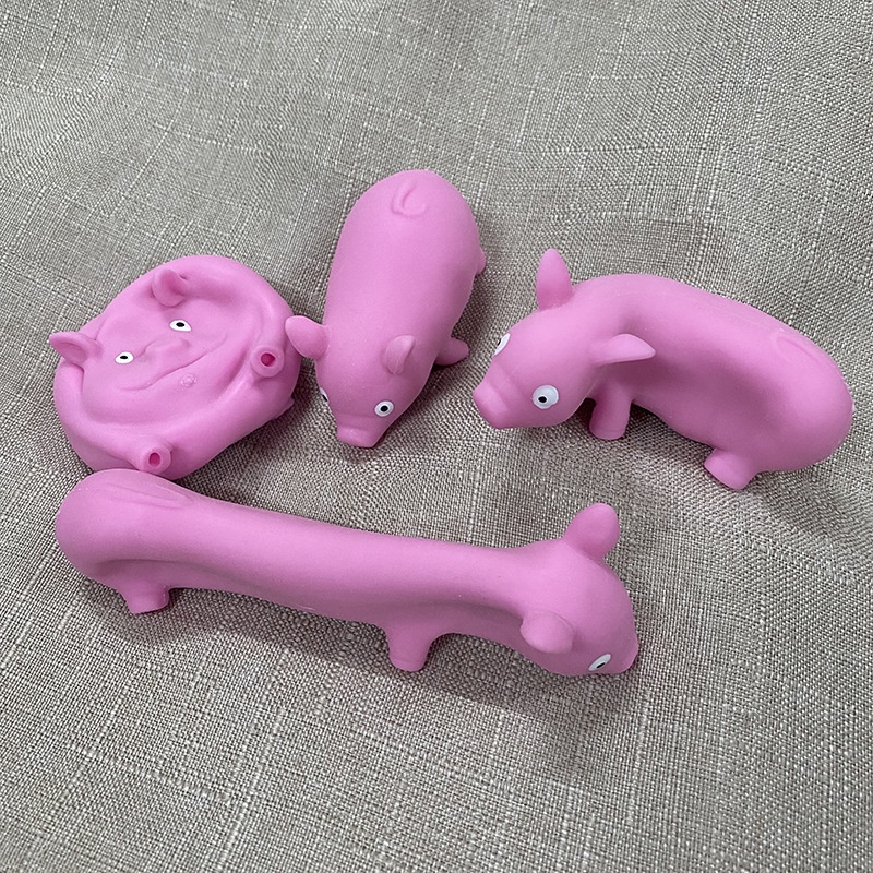 Đồ chơi hình chú heo hồng đàn hồi giúp giảm căng thẳng dễ thương