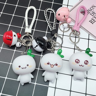 Móc khóa mầm cây - củ cải cute