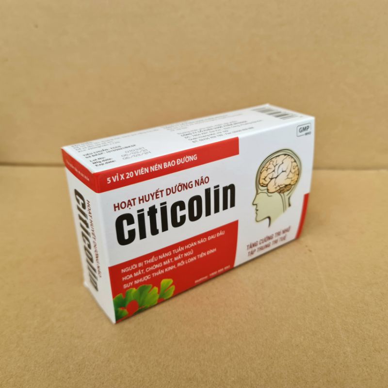 Hoạt huyết dưỡng não Citicolin - Hộp 100 viên