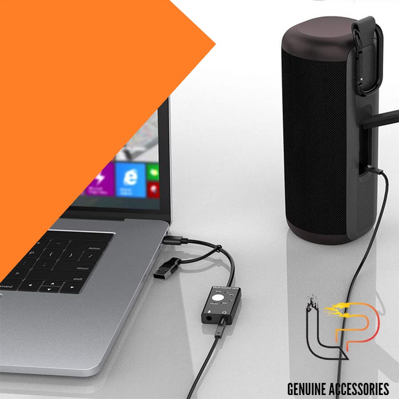 Usb sound 7.1 - bộ chuyển đổi cổng usb + usb Type-C sang Audio và mic