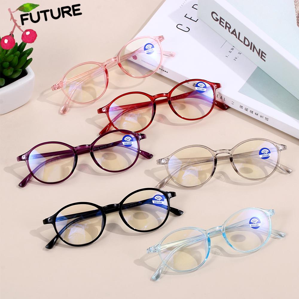 Mắt Kính Gọng Tròn TR90 Siêu Nhẹ Chống Bức Xạ Chăm Sóc Mắt Tiện Dụng Cho Nam Và Nữ