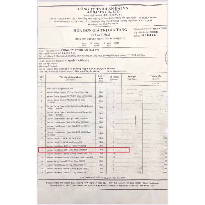 Nước hoa nam Versace Eros Flam EDP | Thế Giới Skin Care