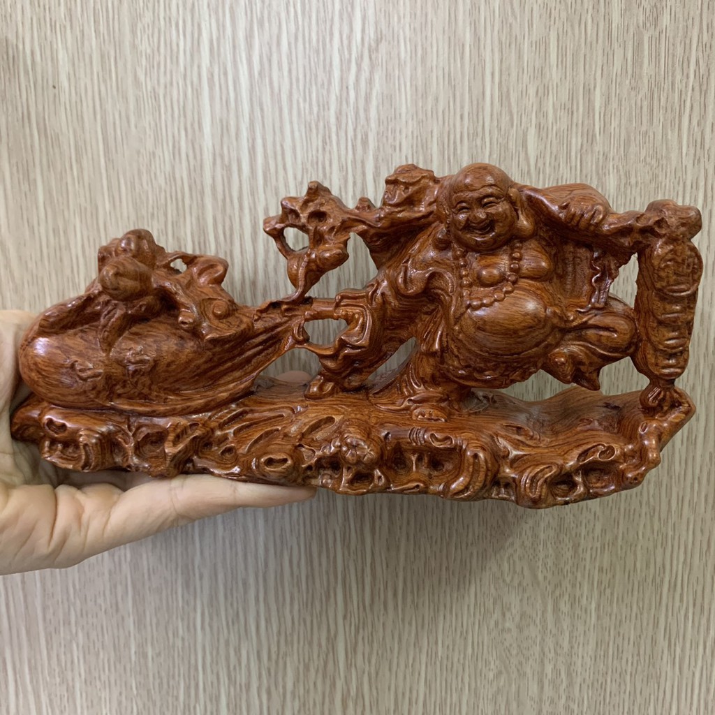 Tượng Phật Di Lặc Kéo Bao Gỗ Hương, Gỗ Bách Xanh Mang Lại May Mắn, Thịnh Vượng