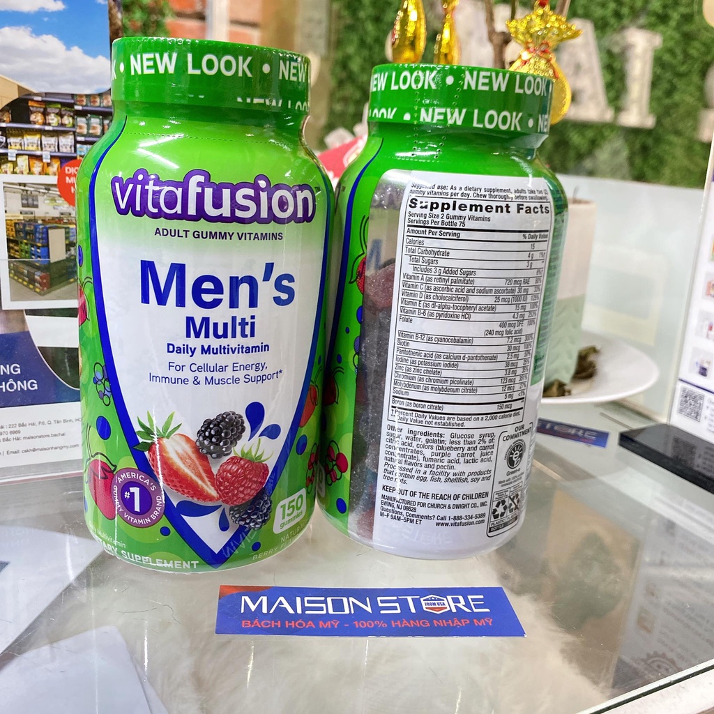 KẸO DẺO BỔ SUNG VITAMIN CHO NAM VÀ NỮ VITAFUSION VITAMINS  - Hàng Nhập USA Chính Hãng