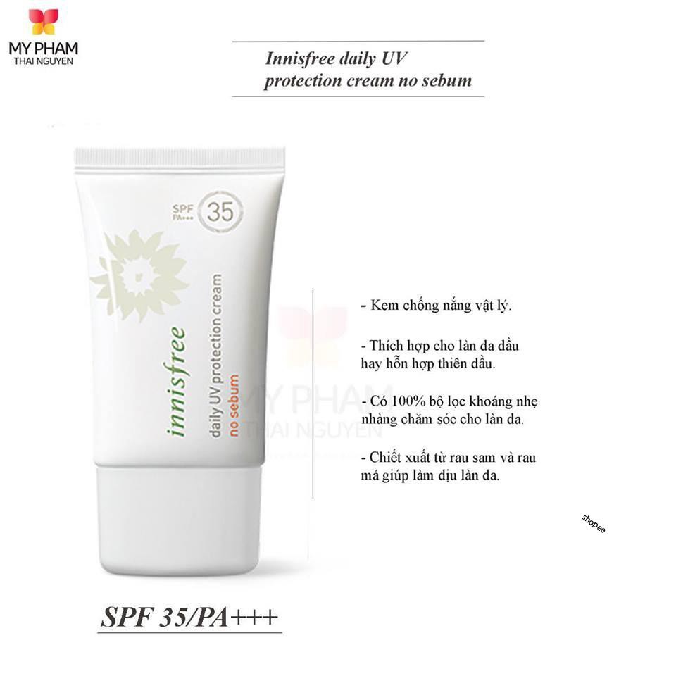 Kem chống nắng innisfree nosebum 35_ kiềm dầu tốt nhất [ Chính Hãng Hàn Quốc ]