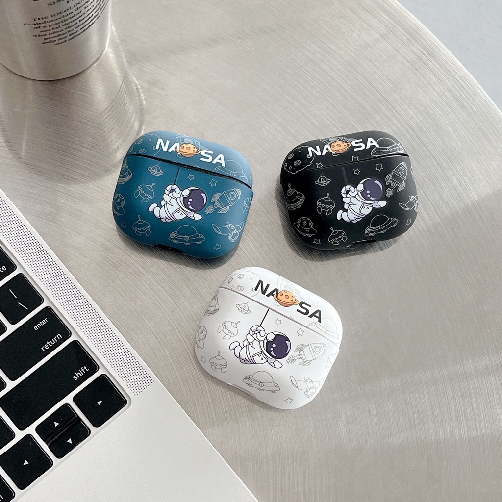 Vỏ Bảo Vệ Hộp Sạc Tai Nghe Airpods 3 Pro 2 3 Họa Tiết Phi Hành Gia Dễ Thương Ốp