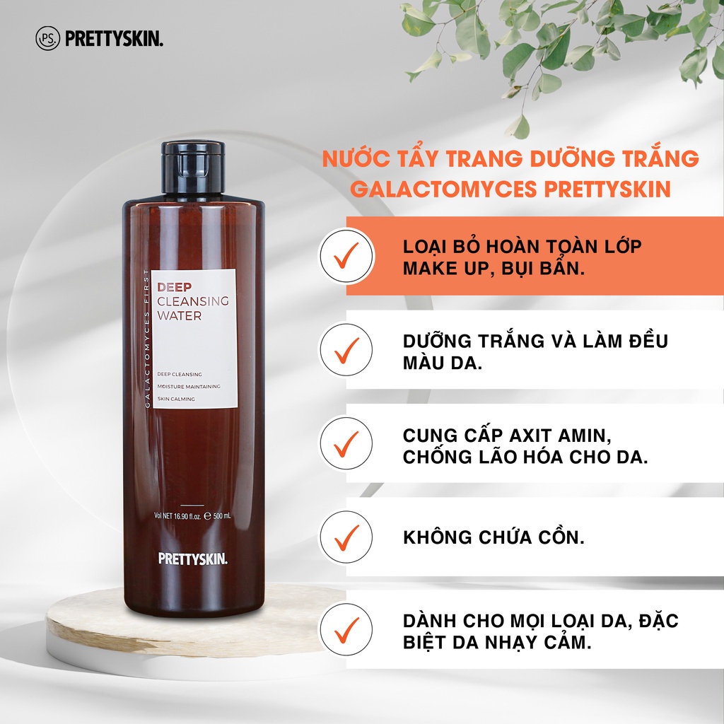 Nước Tẩy Trang Giảm Khuẩn Làm Sạch Sâu Cấp Ẩm Pretty Skin 500ml - 600ml