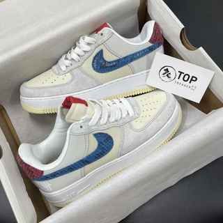 Giày thể thao nữ trắng, giày sneaker af1 vàng xanh tăng chiều cao