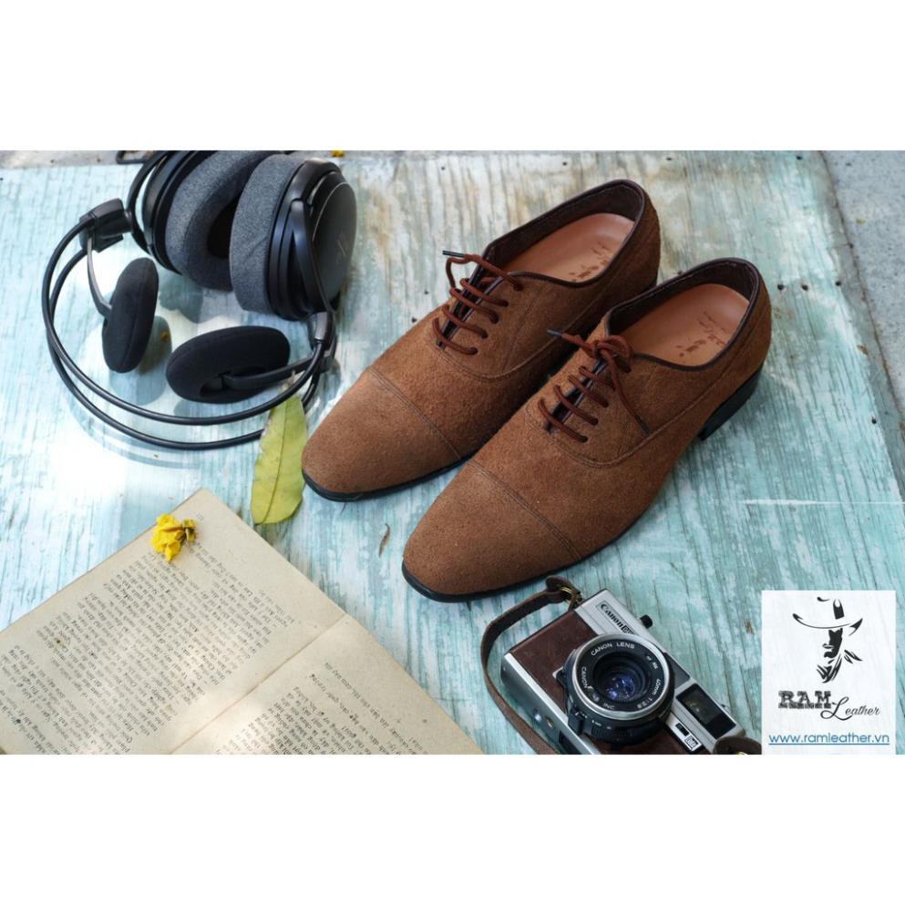 GIÀY OXFORD DA LỘN VÀNG DA BÒ THẬT- CHÍNH HÃNG RAM LEATHER *