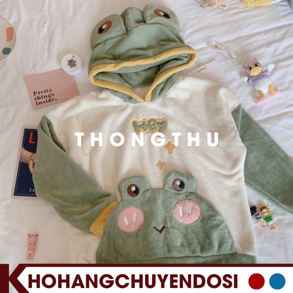 Bộ đồ ngủ mùa đông lông cừu ếch xanh cute ,đồ mặc nhà cho nữ siêu ấm | BigBuy360 - bigbuy360.vn