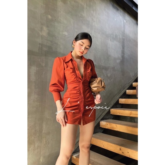 Váy body thô cam đất